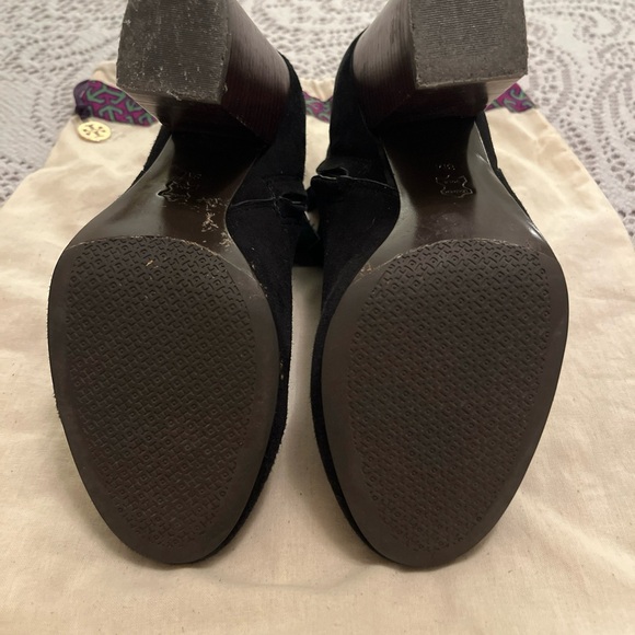 Tory Burch Fulton black suede ankle boots booties size 8 - Picture 6 of 13
